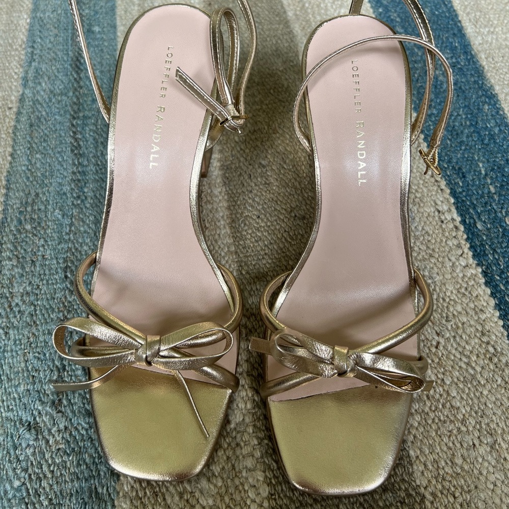 Loeffler Randall Maeve Bow Ankle Strap Block Heel Sandals - Picture 5 of 11